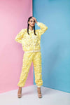 The 3D Floral Organza Jogger - Yellow
