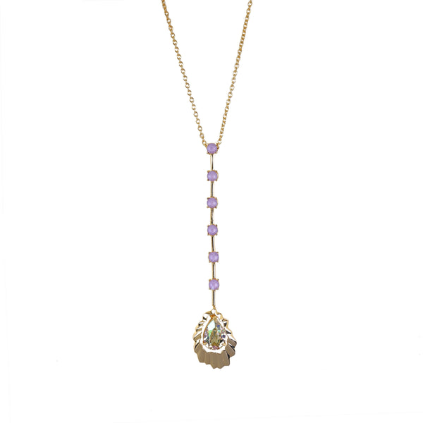 Rio Y Necklace-purple