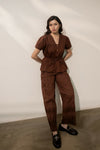Ether Brown Pleated Pant