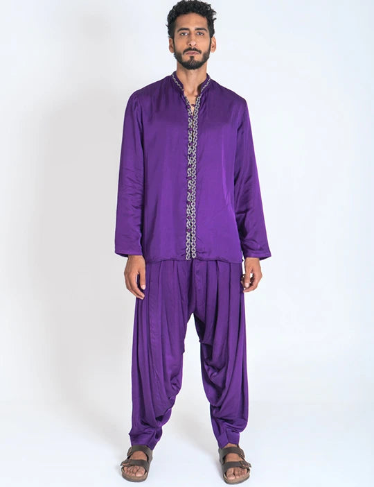Purple Braid Kurta