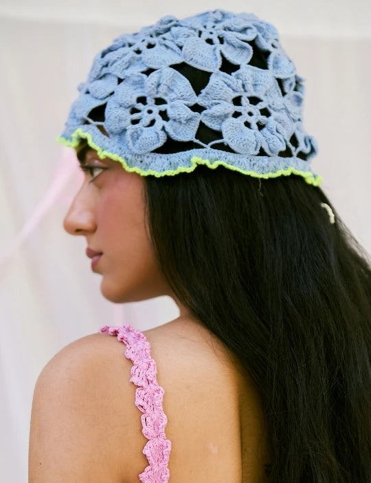 CROCHET FLOWER HAT
