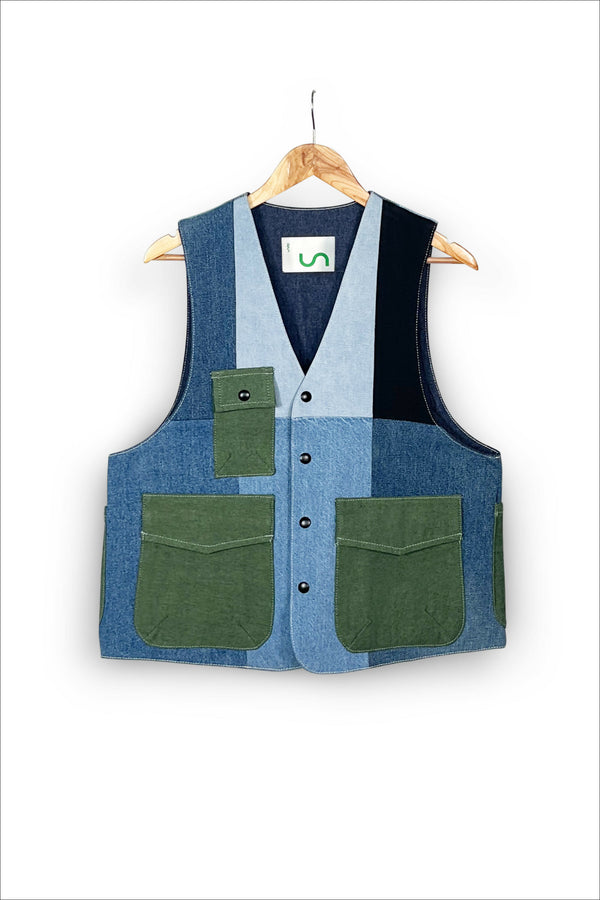 Un Denim - Upcycled Denim Gilet Jacket | G147