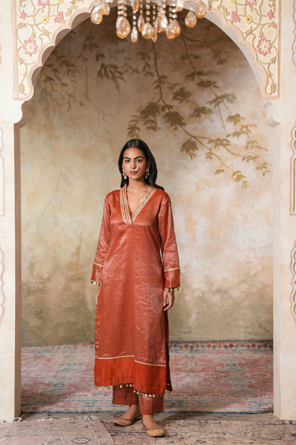 Zangi Gota Kurta Set With Dupatta