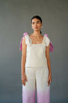 3D Flower Top With Shaded Pant