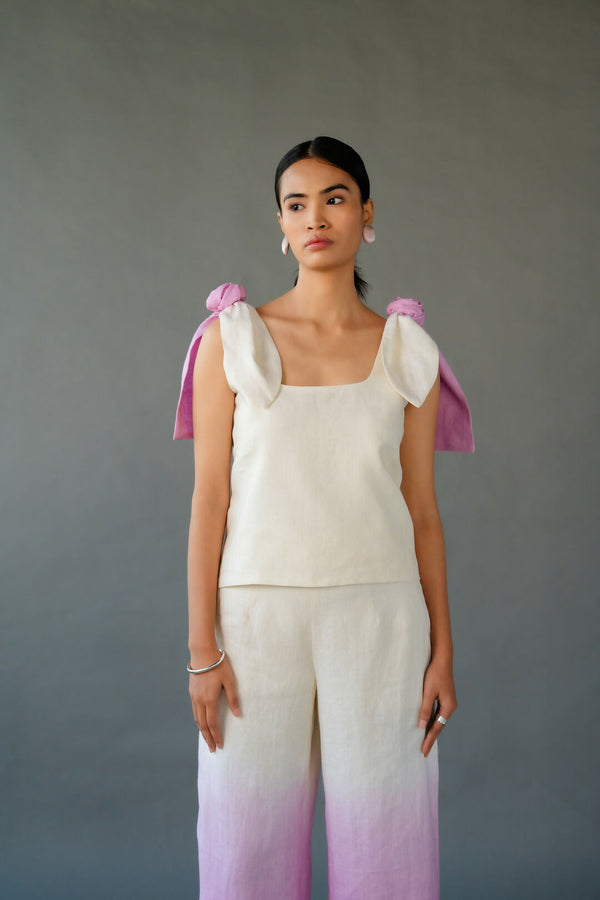 3D Flower Top With Shaded Pant