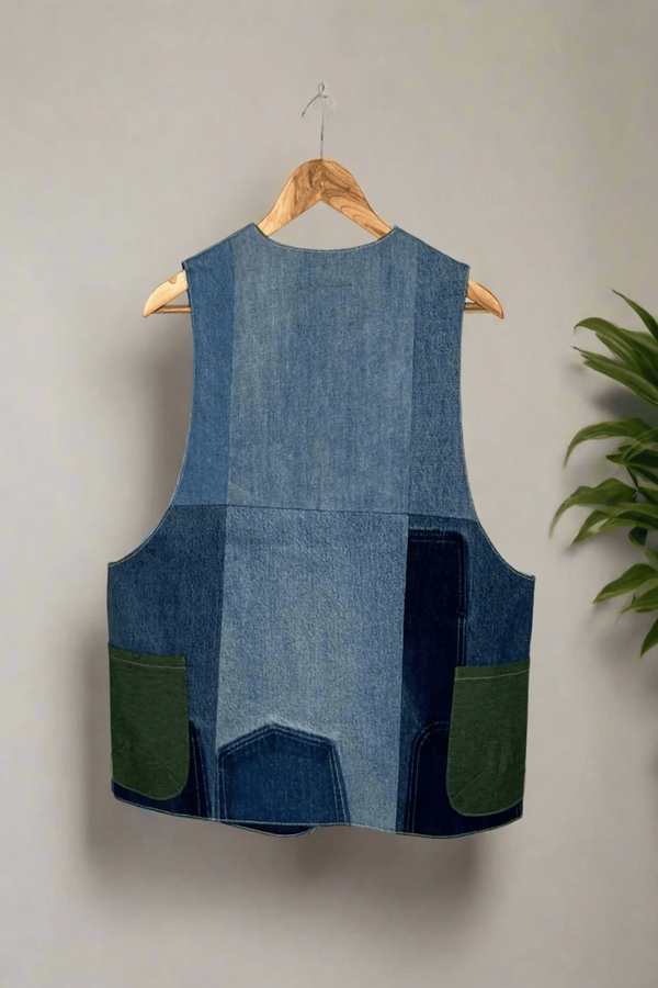 Un Denim - Upcycled Denim Gilet Jacket | G145