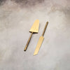 Matte Gold Cake Knife Set