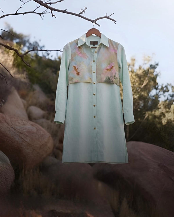 Skylark light blue Flap Dress