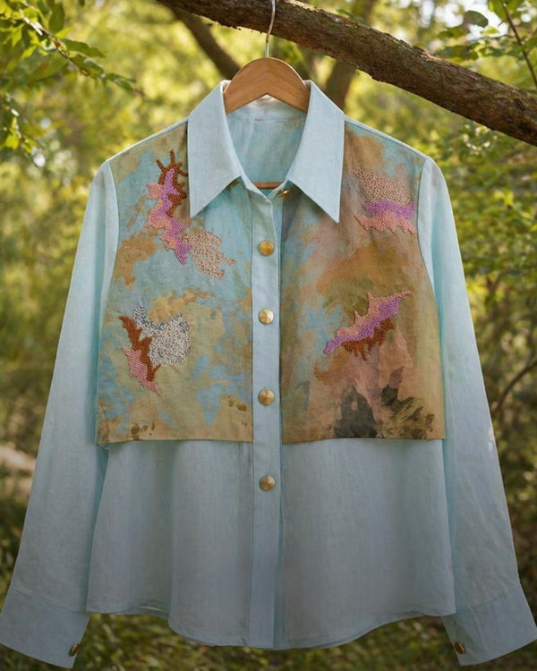 Skylark light blue Flap Shirt