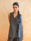 Dune Set : Cotton Co-ord Set for Women in Teal & Rust | Striped 2-Piece Summer Outfit