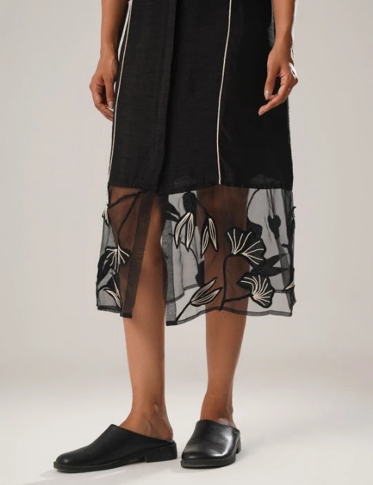 MJ ORGANZA PANEL DRESS