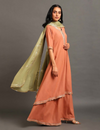 Rust Zara Double Layered Dress