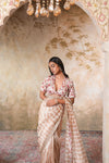 Zarina Pearl Tissue Silk Saree