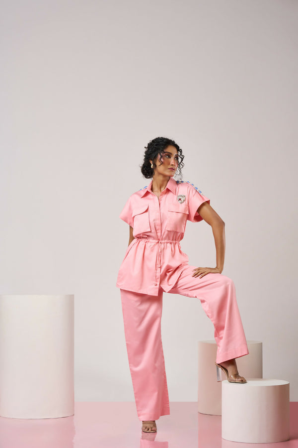 Peach-Pink Co-ord Set