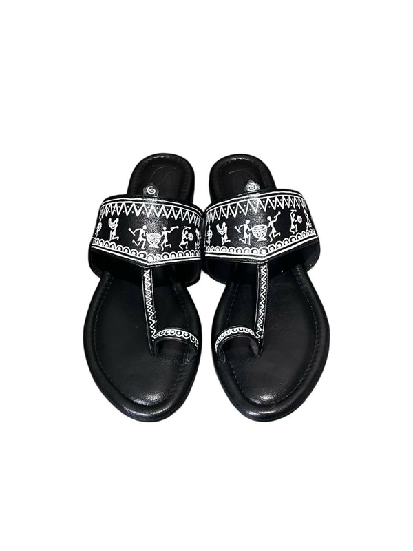 Warli Heritage Kolhapuri Sandals
