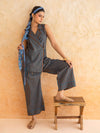 Dune Set : Cotton Co-ord Set for Women in Teal & Rust | Striped 2-Piece Summer Outfit