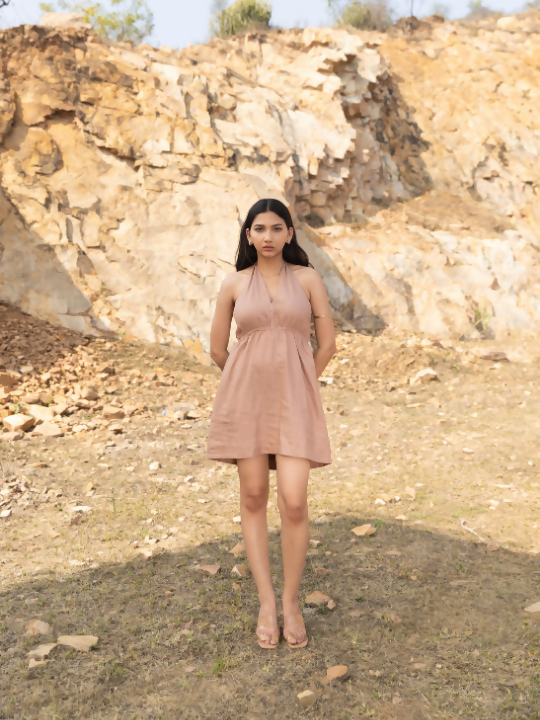 Bare Edge Dress - tan