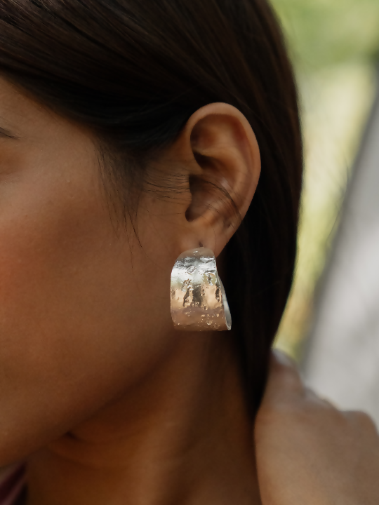 melt hoops - silver