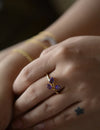 Amethyst 3 Stone Ring