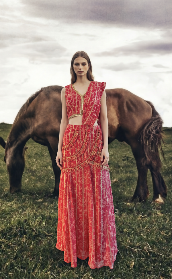 Nayla Pre-Stitched Bandini Saree
