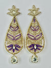 Leafs Drop Purple Earrings