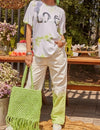 GREEN MONKEY WASH GOTA POCKET JEANS