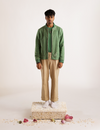 Multi Serpent Embroidered bomber - Green