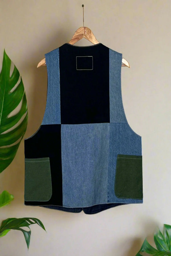 Un Denim - Upcycled Denim Gilet Jacket | G168