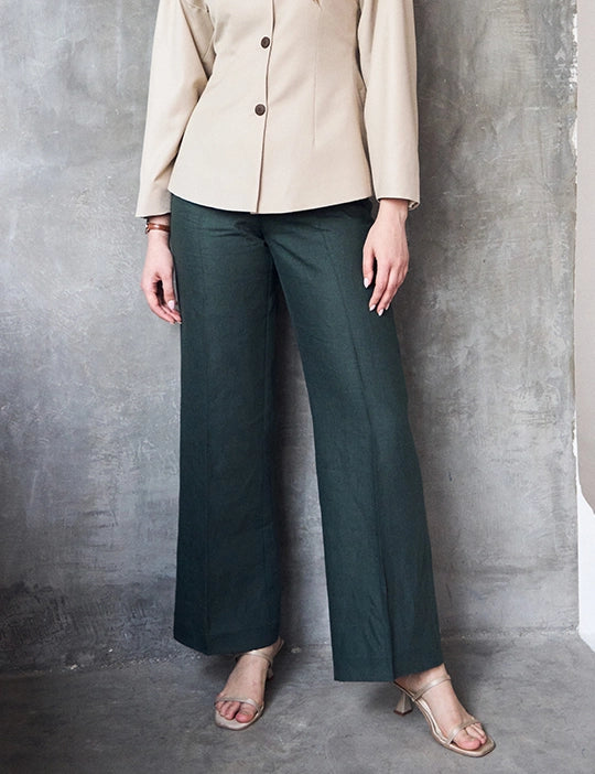 Logus Green Linen Trouser