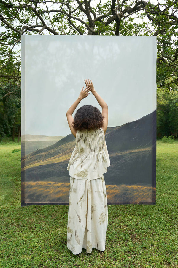 Live Leafy Pintucks Skirt