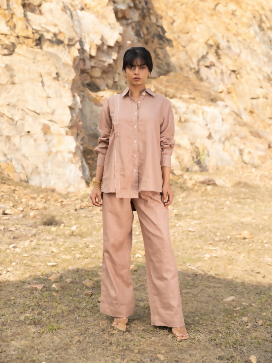 Prose Linear Shirt - Tan