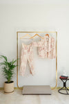 Pink Foliage 3-Piece Set (With Bralette)