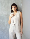 Logus Solid Linen Double Waistcoats Set