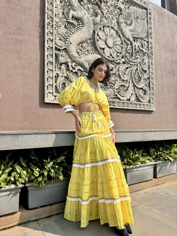 Princess Blouson Lehenga Set