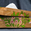 Floral - Wooden Tissue Box