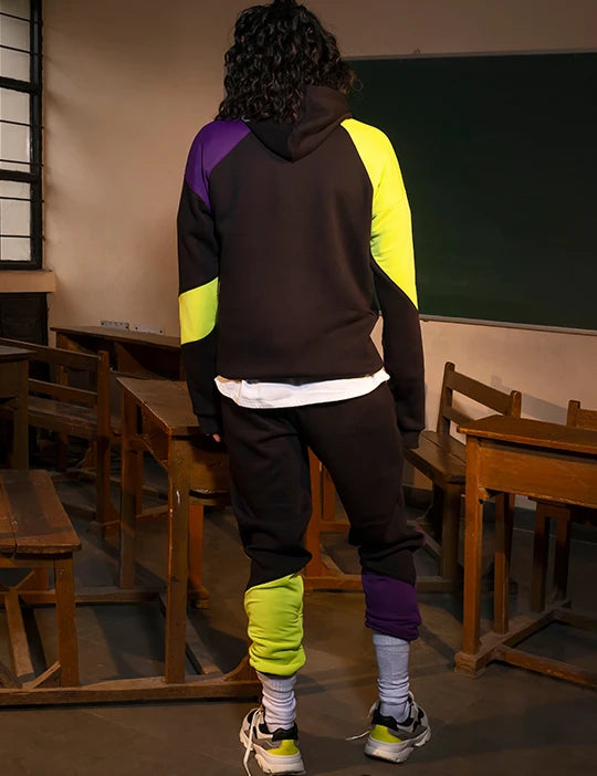 STRAIGHT COLOR BLOCKING PANTS