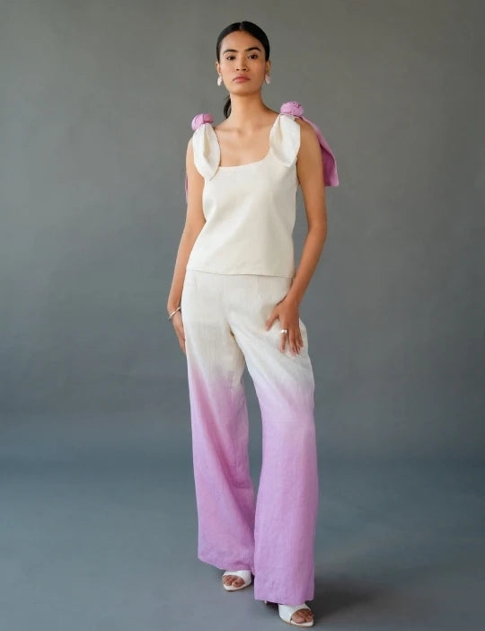 3D Flower Top With Shaded Pant
