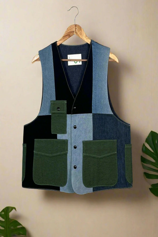 Un Denim - Upcycled Denim Gilet Jacket | G160