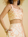 Ivory dusk embroidered coord set