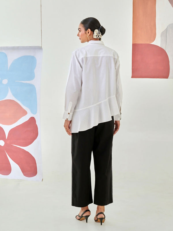White Asymmetric Shirt
