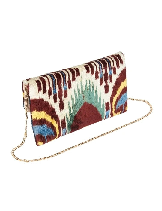 Velvet Silk Fold Over Clutch
