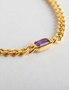 Amethyst Bracelet Italian Chain