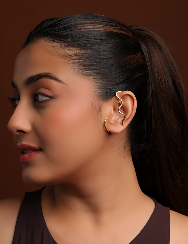Slow Wave Earcuffs - Gold