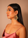 Green snake earrings