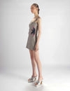 Grey Embroidered Dress