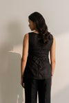 Ebony Black Sleeveless Top