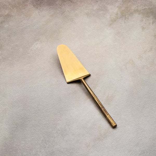 Matte Gold Cake Knife Set