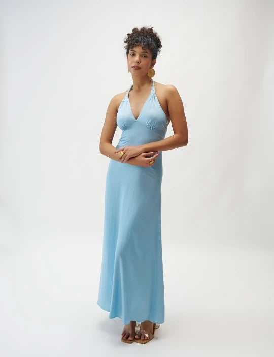 Powder Blue dress with cover up