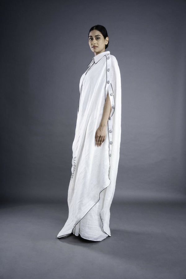 Mystic White Saree