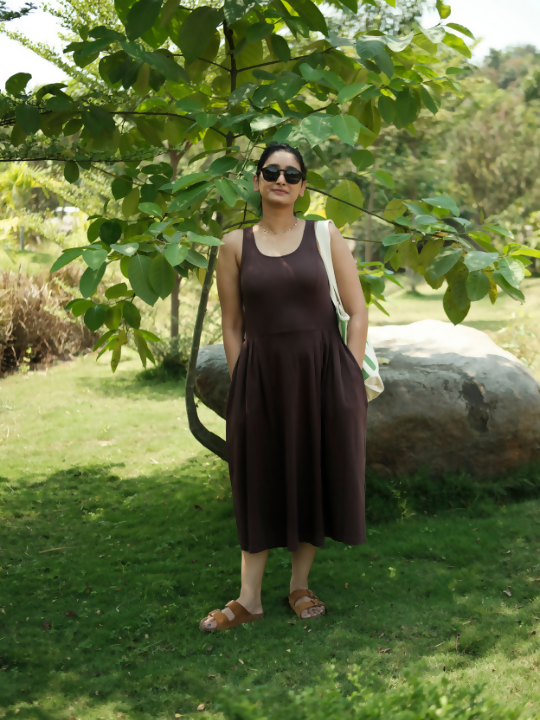 Pleated Petal Dress